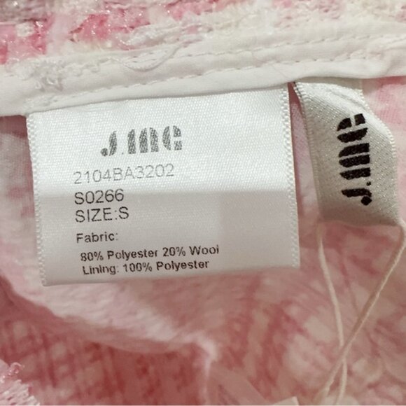 NWT J.ING Jing Pink Tweed Sleeveless Mini Dress - Picture 7 of 12